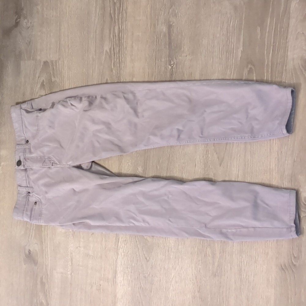 Spanx grayish lavender Slim X Cropped jeans size 4